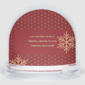Foto Add Message Snow Globe Schneekugeln (Rückseite)