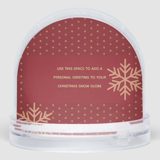 Foto Add Message Snow Globe Schneekugeln (Rückseite)