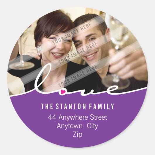 FOTO ADDRESS STICKER :: Liebe dividieren 8 (Vorderseite)