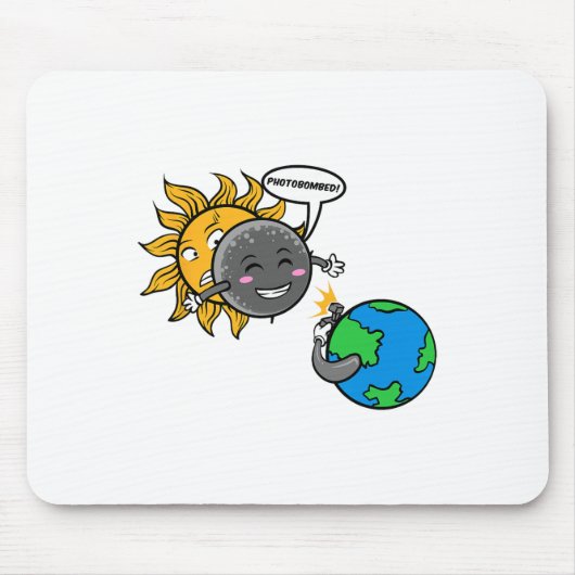 Foto! Adorable Niedlich Total Solar Eclipse 2024 Mousepad (Vorne)