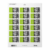 Foto-Adressenmarken mit grünem Swirl Adressaufkleber (Vorne)