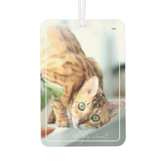 Foto Air Freshener mit Text & Rose - HAMbyWG Autolufterfrischer (Rückseite)