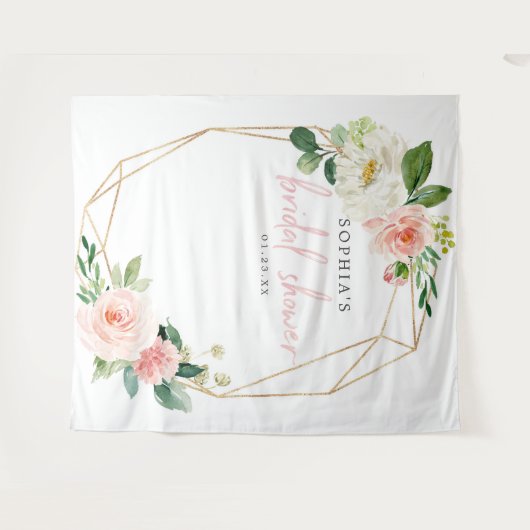 Foto "Airy Blush Brautparty" Wandteppich (Vorderseite (Horizontal))