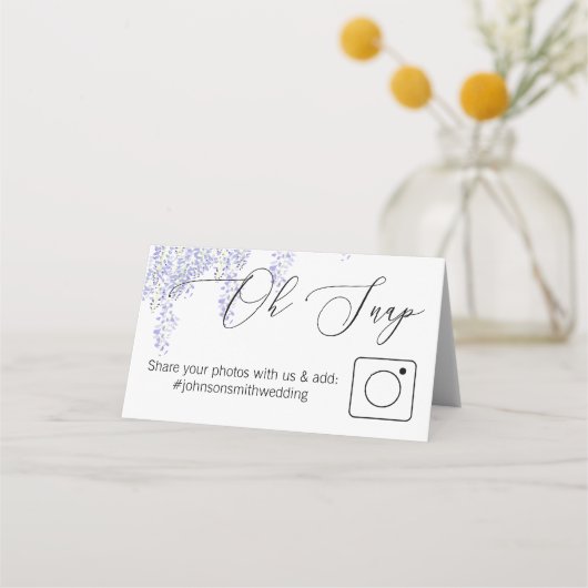 Foto-Aktie Faltschachtel-Karte Wisteria Platzkarte (Rückseite)