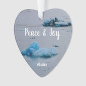 Foto Alaska Icebergs Sake Souvenir Ornament (Vorderseite)