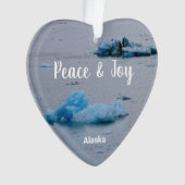Foto Alaska Icebergs Sake Souvenir Ornament (Vorderseite)