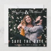 Foto Album Cover mit Vinyl Record Save the Date (Vorderseite)