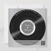 Foto Album Cover mit Vinyl Record Save the Date (Rückseite)