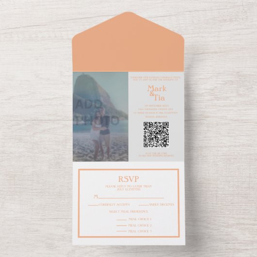 Foto All in One Wedite Einladung mit QR Code (Innen Boden)