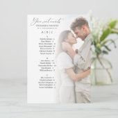 Foto Alphabetische Hochzeitskarte (Stehend Vorderseite)