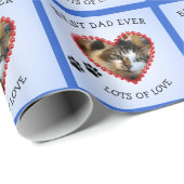 Foto am besten Papa blau Geschenkpapier (Rolleneckpunkt)