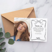 Foto am Geburtstag handgezeichnet Bogen Dankeskarte