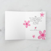 Foto am Muttertag Blumenrosa Gruß Karte (Innenseite)