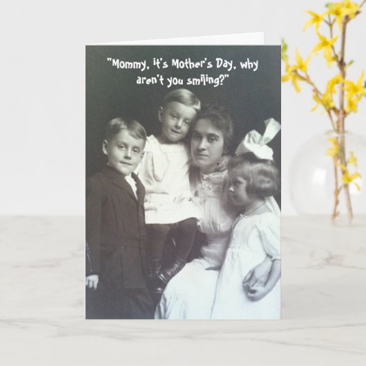 Foto am Muttertag - Vintag Karte (Gelbe Blume)