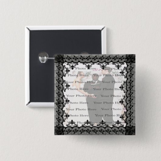 Foto am Schwarzen Platz Button (Vorne & Hinten)