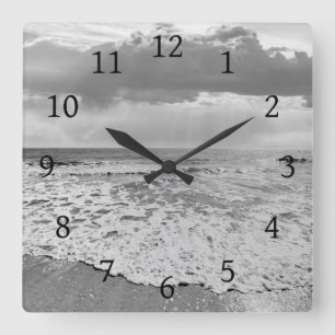 Foto am Schwarzen und Weißen Meer 194 Quadratische Wanduhr