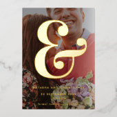 Foto Ampersand Vellum Overlay Style Save the Date Folieneinladung (Vorderseite)