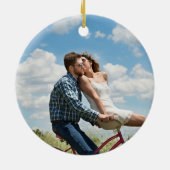 Foto an Back First Christmas Together Beach Keramik Ornament (Hinten)