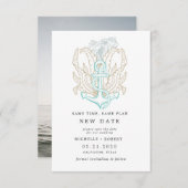 Foto an der Küste Ändern Sie das Datum Einladung (Vorne/Hinten)