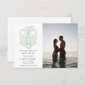 Foto an der Küste Ändern Sie das Datum Einladung (Vorne/Hinten)