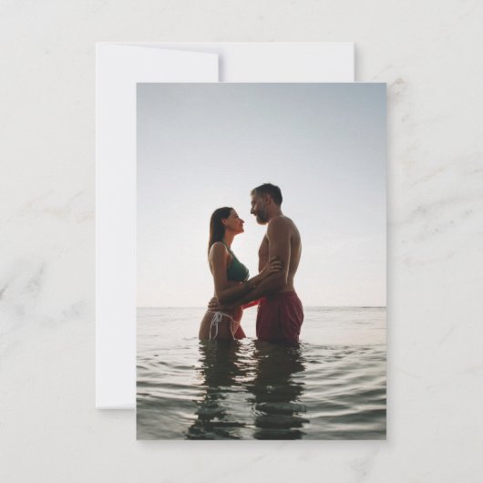 Foto an der Küste Ändern Sie das Datum Einladung (Rückseite)