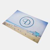 Foto an der Küste des Ozeans fett, modern, monogra Fußmatte (Schrägansicht)