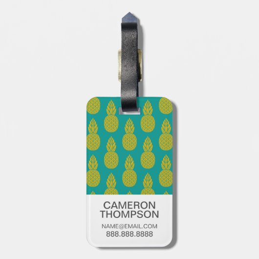 Foto Ananas Tropenfrüchte Gepäckanhänger (Rückseite vertikal)