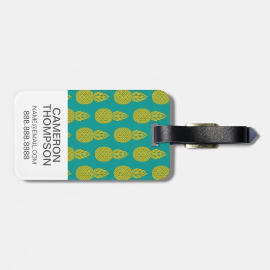 Foto Ananas Tropenfrüchte Gepäckanhänger (Rückseite horizontal)