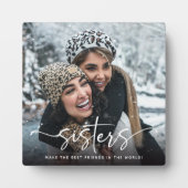 Foto-Andenken-Geschenk für Schwestern Fotoplatte (Vorderseite)