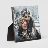 Foto-Andenken-Geschenk für Schwestern Fotoplatte (Vorderseite)