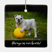 Foto-Andenken-Schmuck - Für immer in unseren Herze Keramikornament (Rückseite)