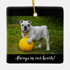 Foto-Andenken-Schmuck - Für immer in unseren Herze Keramikornament