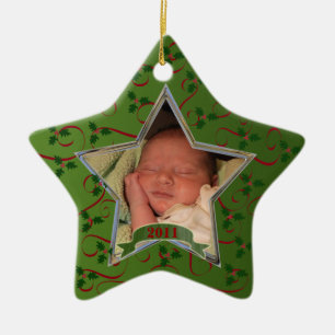 Foto-Andenken-Verzierung des Babys erste Keramik Ornament