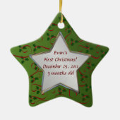 Foto-Andenken-Verzierung des Babys erste Keramik Ornament (Hinten)