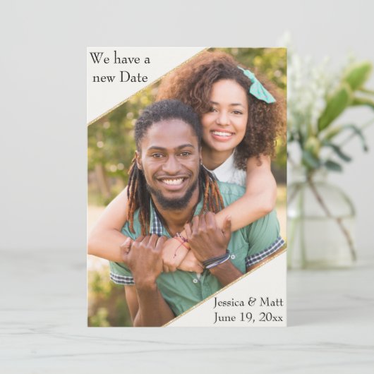 Foto ändern Datumskarte Save The Date (Stehend Vorderseite)