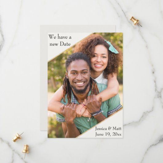 Foto ändern Datumskarte Save The Date (Vorderseite/Rückseite Beispiel)