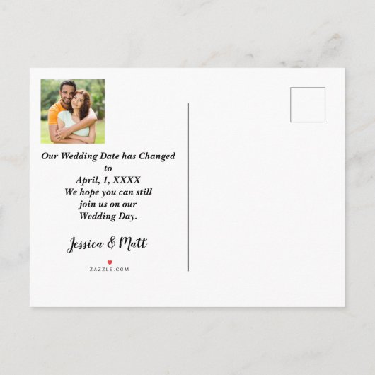 Foto Ändern des Datums Postkarte mit Spaß Gnome (Rückseite)