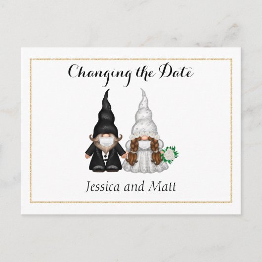 Foto Ändern des Datums Postkarte mit Spaß Gnome (Vorderseite)