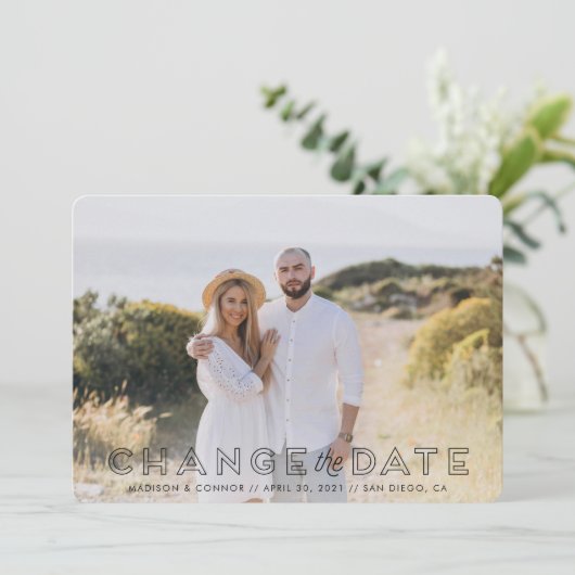 Foto Ändern Sie die Datumskarte Einladung (Stehend Vorderseite)