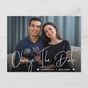 Foto ändert die Ankündigung der Hochzeit Postkarte
