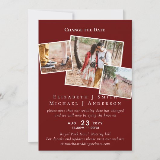 FOTO ändert die Datumspläne Aufschieben JEDES Erei (Vorderseite)