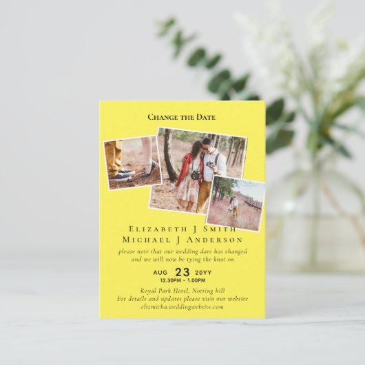 FOTO ändert die Datumspläne Aufschieben JEDES Erei Postkarte (Stehend Vorderseite)