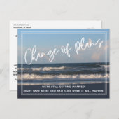 Foto-Änderung der Pläne für verspätete Hochzeiten Postkarte (Vorne/Hinten)