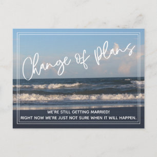 Foto-Änderung der Pläne für verspätete Hochzeiten Postkarte
