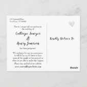 Foto-Änderung der Pläne für verspätete Hochzeiten Postkarte (Rückseite)