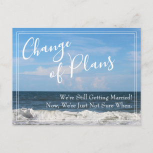 Foto-Änderung der Pläne für verspätete Hochzeiten Postkarte