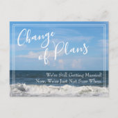 Foto-Änderung der Pläne für verspätete Hochzeiten Postkarte (Vorderseite)