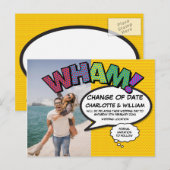 Foto Änderung des Datums Spaß Modern Comic Postkarte (Vorne/Hinten)