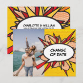 Foto-Änderung des Datums Verschoben Lustiger Comic Postkarte (Vorne/Hinten)