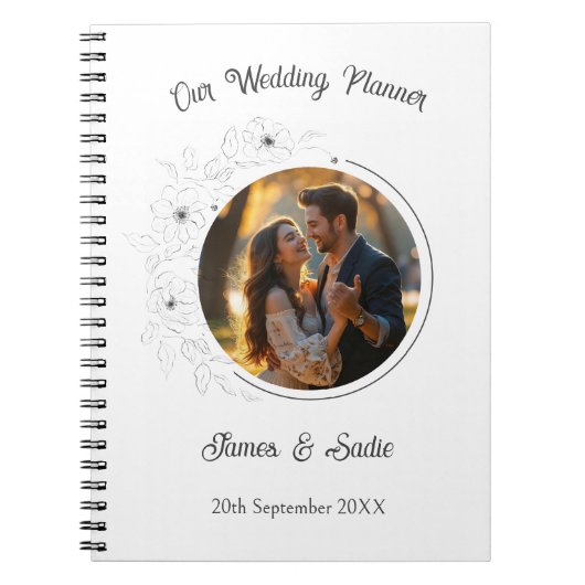 Foto Anemone auf White Wedding Planner Notizblock (Vorderseite)